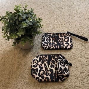 VICTORIA’S SECRET Leopard Makeup Bag & Wristlet